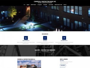 A screenshot of the Commercial Construction Group, LLC website.