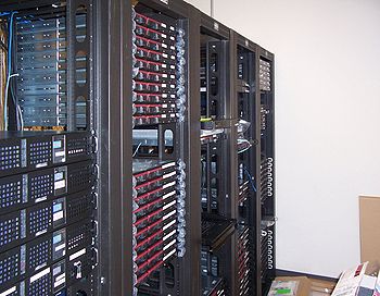 Multiple racks of servers