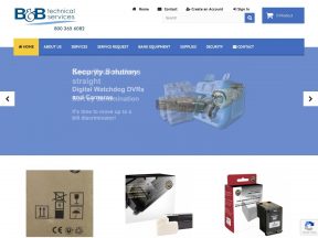 B&B Technical Services website designed with ecommerce and content management system using responsive technology